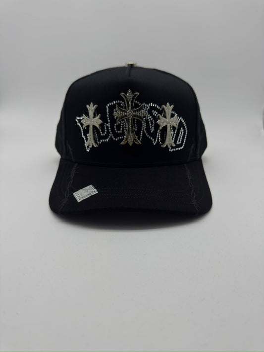 GORRA BENDECIDO SILVER CRUCES / PLATA