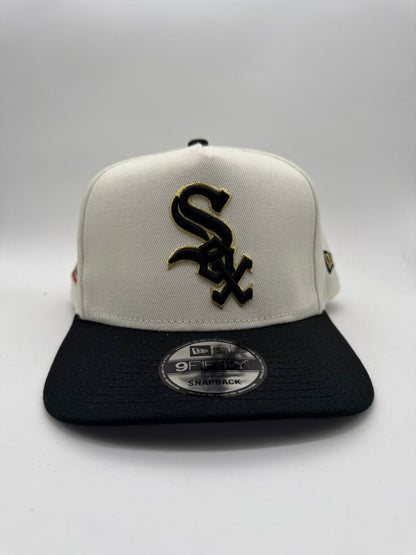NEW ERA SOX BEIGE/NEGRA