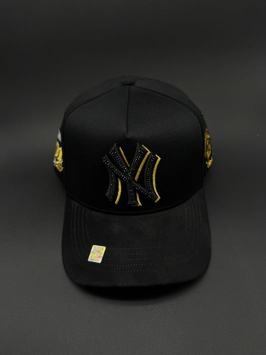 KEVIN HATS NY CRYSTALS GOLD